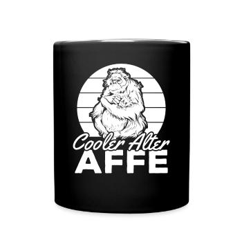 Orang-Utan Affen Schimpanse Affe - Cooler Alter Af - Full Color Mug - black - Front