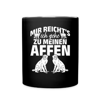 Affe Orang-Utan Affe - Mir Reicht's Ich Gehe Zu Me - Full Color Mug - black - Front