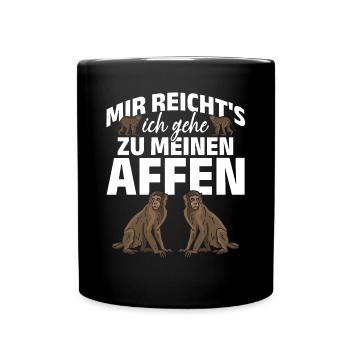 Mir Reicht's Ich Gehe Zu Meinen Affen - Orang-Utan - Full Color Mug - black - Front