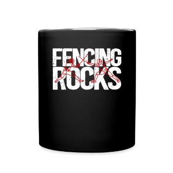 Fencing Rocks Fence Sport Fencer - Full Color Mug - black - Front