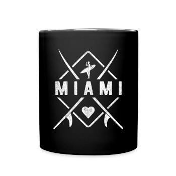 Miami Florida Surfing Tee Miami - Full Color Mug - black - Front