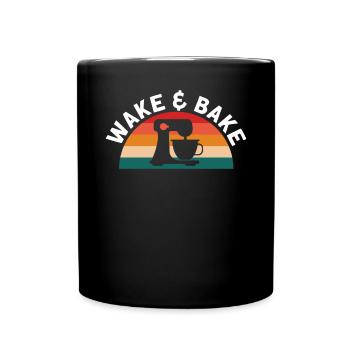 Wake And Bake Baking Mixer For Baking Lover - Full Color Mug - black - Front