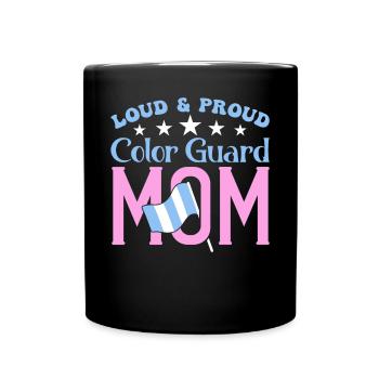 Crazy Color Guard Mom - Full Color Mug - black - Front