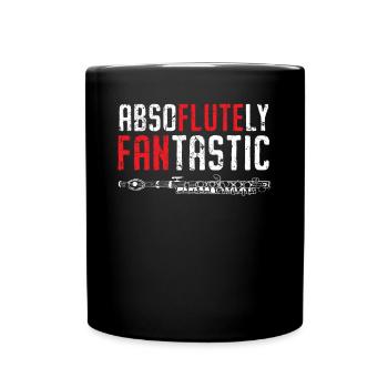 Absuflutely Fantastic Flute Player Musician - Full Color Mug - black - Front