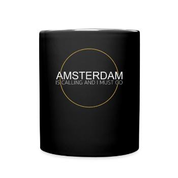 Amsterdam saying - Full Color Mug - black - Front