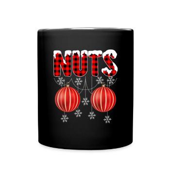 Nuts chestnuts christmas Couples matching - Full Color Mug - black - Front