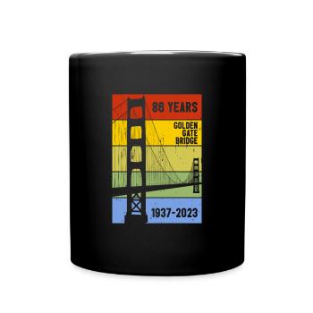 86th Golden Gate Bridge Anniversary 2023 San Franc - Full Color Mug - black - Front