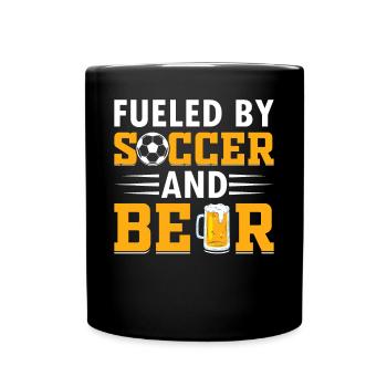 Soccer Lover - Fueled By Soccer And Beer - Soccer - Full Color Mug - black - Front