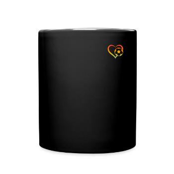Soccer Player - Soccer Heart Soccer Ball - Full Color Mug - black - Front