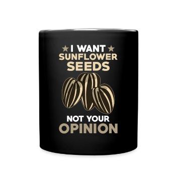 Sunflower Seeds - Full Color Mug - black - Front