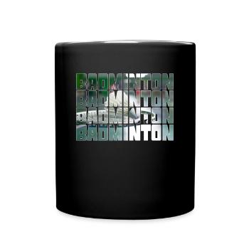 badminton - Full Color Mug - black - Front