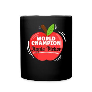 World Champion Apple Picker Apple Fruit Lover - Full Color Mug - black - Front