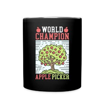 World Champion Apple Picker Apple Fruit Lover - Full Color Mug - black - Front