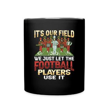 Marching Band Football Design for a Drum Major - Full Color Mug - black - Front
