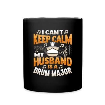 My Husband is a Drum Major Design for a Drum Major - Full Color Mug - black - Front