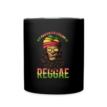 Funny reggae music genre saying - Full Color Mug - black - Front