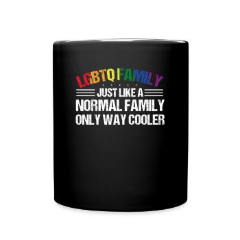 LGBTQ Family Gay Pride Month Rainbow - Full Color Mug - black - Front