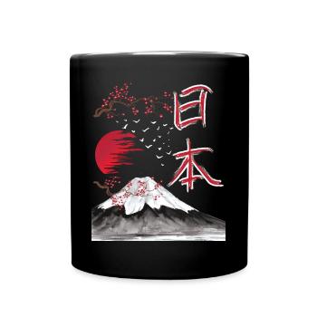 Japan landscape japanese art - Full Color Mug - black - Front