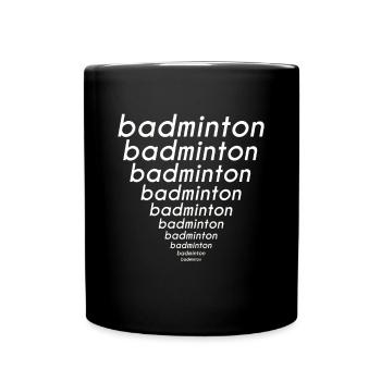badminton - Full Color Mug - black - Front