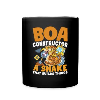 Boa Constructor A Snake That Builds Things - Full Color Mug - black - Front