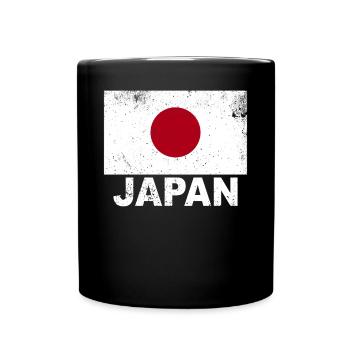 Japan Flag Vintage Japanese Origin Nationality Tra - Full Color Mug - black - Front