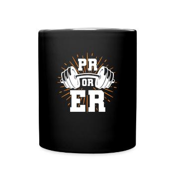 PR or ER, Bodybuilding - Full Color Mug - black - Front
