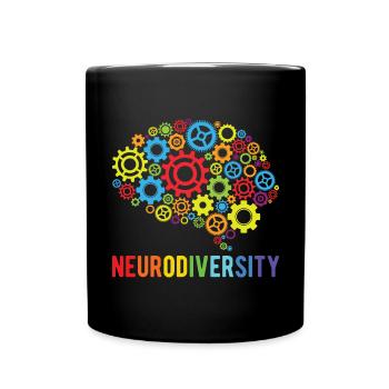 Neurodiversity For Neurodiversity Awareness - Full Color Mug - black - Front