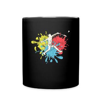 badminton - Full Color Mug - black - Front