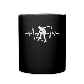 skater heartbeat - Full Color Mug - black - Front