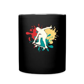 skater silhouette - Full Color Mug - black - Front