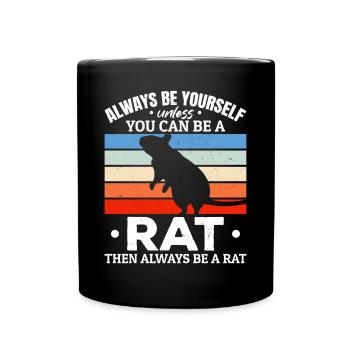 Rats Humor Retro Animal Rat - Full Color Mug - black - Front
