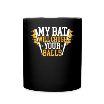 Baseball Bat Baseball Player Baseball Coach Sports - Full Color Mug - black - Front
