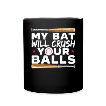 Baseball Bat Baseball Player Baseball Coach Sports - Full Color Mug - black - Front