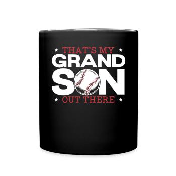 Baseball Grandma Baseball Grandpa Baseball Fan - Full Color Mug - black - Front
