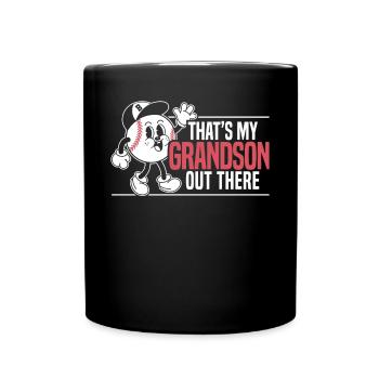 Baseball Grandma Baseball Grandpa Baseball Fan - Full Color Mug - black - Front