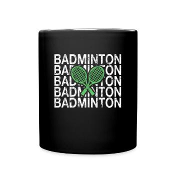 Badminton - Full Color Mug - black - Front