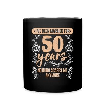 Golden wedding 50th wedding anniversary - Full Color Mug - black - Front