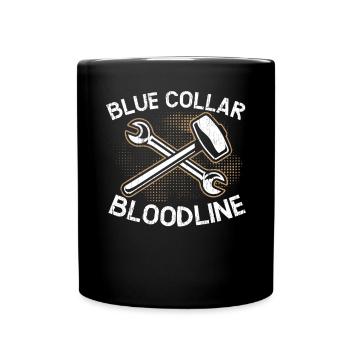 Blue Collar Bloodline Construction Bricklayer - Full Color Mug - black - Front