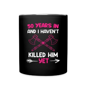 Wife Golden Wedding 50th Wedding Anniversary - Full Color Mug - black - Front