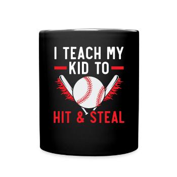 Baseball Junkie Baseball Player Baseball Coach - Full Color Mug - black - Front