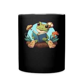 Cottagecore Mushroom Aesthetic Nature Conservation - Full Color Mug - black - Front