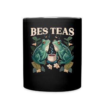 Cottagecore Mushroom Aesthetic Nature Conservation - Full Color Mug - black - Front