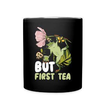 Cottagecore Mushroom Aesthetic Nature Conservation - Full Color Mug - black - Front