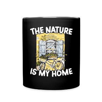 Cottagecore Mushroom Aesthetic Nature Conservation - Full Color Mug - black - Front