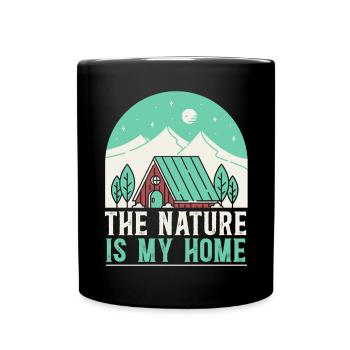 Cottagecore Mushroom Aesthetic Nature Conservation - Full Color Mug - black - Front