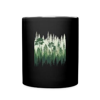 Forest Pine Trees - Full Color Mug - black - Front