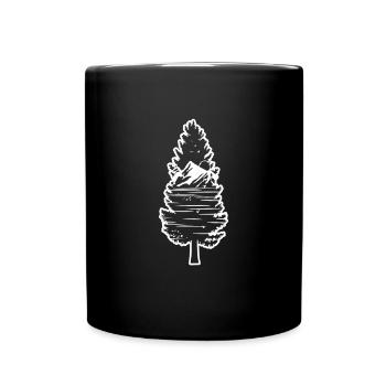 Forest Pine Tree - Full Color Mug - black - Front