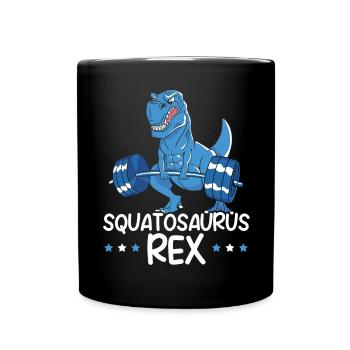 Squatosaurus Rex Dinosaur Paleontology Prehistoric - Full Color Mug - black - Front