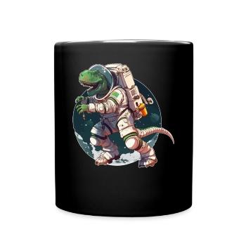 Astronaut Dinosaur Paleontology Prehistoric Dino - Full Color Mug - black - Front