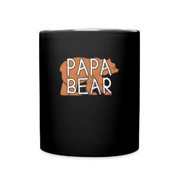 papa bear - Full Color Mug - black - Front